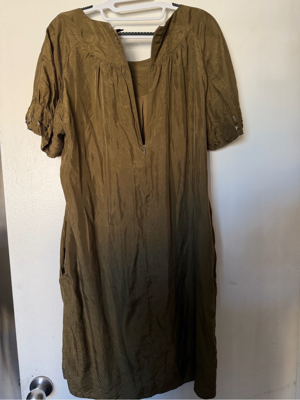 100% Silk Embellished Mini Shift Dress Size 16 - Picture 6 of 16